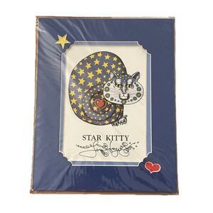 Star Kitty Print Jamie Hayes New Orleans Cat Art Signed 2004